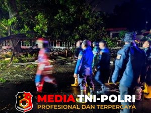 Respons Cepat Kolaboratif, Polsek Ciawi dan Stakeholder Terkait Evakuasi Pohon Tumbang di Jalan Raya Gadog