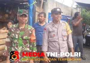 Sinergitas TNI-Polri, Bhabinkamtibmas Polsek Parung dan Babinsa Sosialisasikan Jam Malam Anak Sekolah