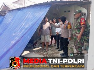 Kapolsek Dramaga Bersama Camat Tinjau Lokasi Adanya Tanah Longsor,  Musibah Bencana Alam di Desa Ciherang 