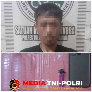 Satresnarkoba Polres Tulang Bawang Barat Mengamankan Seorang Pria yang Kedapatan Membawa Narkoba Jenis Sabu