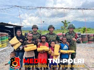 Satgas Yonif 521/DY Melaksanakan Kegiatan Lomba Dalam Rangka Memperingati Hari Kemerdekaan Republik Indonesia yang ke-80 di Distrik Elelim