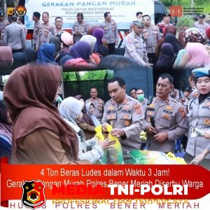4 Ton Beras Ludes dalam 3 Jam! Gerakan Pangan Murah Polres Bener Meriah Diserbu Warga
