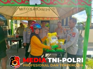 Polres Kotim Gelar Gerakan Pangan Murah, Warga Serbu Beras Harga Terjangkau