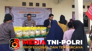 Polsek Dramaga Bersama Polres Bogor dan Jajaran, Gelar Gerakan Pangan Murah, Polri Untuk Masyarakat