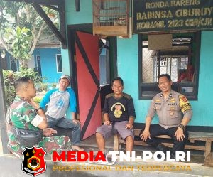 Sinergi TNI-Polri, Bhabinkamtibmas dan Babinsa Sambangi Warga di Desa Ciburuy