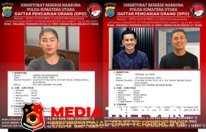 Polda Sumut Tetapkan DPO Pasutri Pemilik Dragon KTV dan Gempar Selamat, Pengendali Narkoba Jalur Laut Asahan