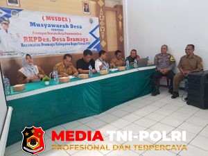 Bhabinkamtibmas Hadiri Acara Musdes Tentang Penetapan Rencana Kerja Pemerintah Desa Dramaga Tahun 2026
