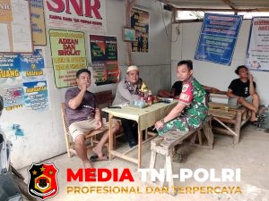 Bhabinkamtibmas Polsek Parung Bersama Babinsa Bersinergi Jaga Kamtibmas di Desa Binaan