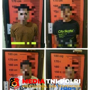 Pesta Sabu, 4 Orang Diamankan Tekab 308 Presisi Polsek Pasir Sakti