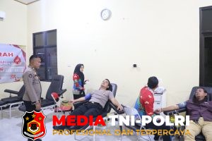 Humas Polres Mesuji Gelar Aksi Donor Darah Meriahkan HUT Ke-74