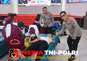 Donor Darah Serentak HUT Humas Polri ke-74, Polda Kalteng Dan Jajaran Targetkan 900 Kantong Darah