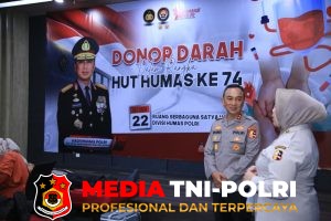Humas Polri Gelar Donor Darah Serentak, Terkumpul 16.619 Kantong dalam Rangka Hari Jadi ke-74
