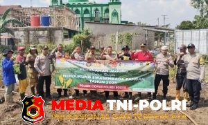 Dukung Program Pemerintah Kuartal IV Tahun 2025, Kapolsek Ciomas Bersama Personel Polsek Laksanakan Penanaman Jagung Hibrida 