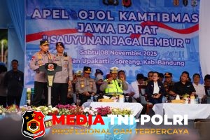 Kapolri Pimpin Apel Ojol Kamtibmas di Jabar: Bersatu Padu Jaga Keamanan