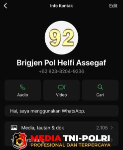 Nomor WhatsApp Dicatut Oknum, Polda Lampung Tegaskan Bukan Milik Kapolda Irjen Pol Helfi Assegaf