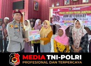 Jumat Penuh Berkah, Polres Mesuji Santuni Warga Mulya Agung Sekaligus Serap Aspirasi Kamtibmas