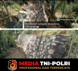Melalui Dana Bankeu Tahap ll, Pemdes Sukajaya Laksanakan Pembangunan Tembok Penahan Tanah (TPT)