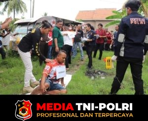 Polisi Rekonstruksi Pembunuhan Kakak Ipar di Pringsewu, 17 Adegan Ungkap Detik-detik Brutal Sang Adik