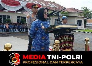 Bupati Elfianah dan Kapolres Mesuji Pimpin Apel Ops Lilin 2025: Amankan Natal dan Tahun Baru Secara Humanis
