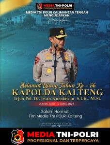 Kaperwil MediaTNI-Polri Kalteng Sampaikan Ucapan HUT ke-56 Kapolda Kalteng