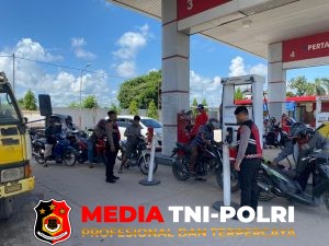 Cegah Penyalahgunaan BBM Bersubsidi, SatSamapta Polres Kotim Patroli Dialogis di SPBU