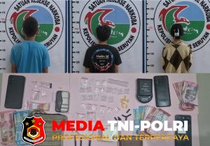 Satresnarkoba Polres Seruyan Sikat Tiga Pengedar Sabu di Desa Derangga Hanau