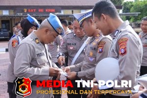 Kasi Propam Polres Seruyan IPTU Yudi Hernawan Pimpin Langsung Gaktibplin Pasca Apel Pagi