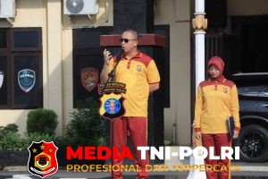 Kapolres Seruyan Tekankan Anggota Jaga Nama Baik Institusi dan Rasa Kekeluargaan saat Pimpin Apel Pagi