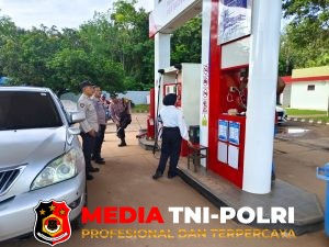 Pastikan Distribusi Lancar, Polsek Cempaga Monitoring SPBU Elfabi Km.40