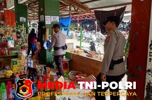 Libur Idul Adha, Polsek Seruyan Hilir Gelar Patroli di Pasar Saik Kuala Pembuang