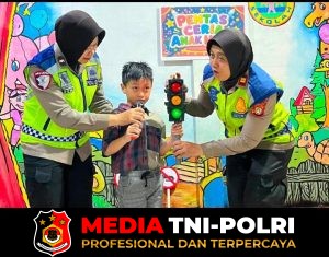 Belajar Sambil Bermain, Murid TK Bonavita Antusias Ikuti Program Polisi Sahabat Anak
