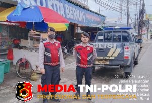 Jaga Jakarta Jaga Bekasi, Patroli Polsek Babelan Cegah 3C dan Tawuran di Jalan Raya Warung Ayu