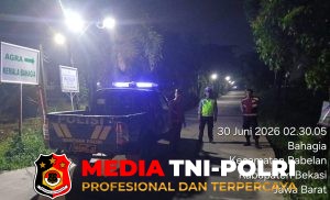 Jaga Jakarta Jaga Bekasi, Patroli Biru Polsek Babelan Sasar Titik Rawan