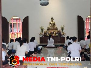 Polres Kotim Laksanakan Giat Pengamanan Ibadah Hari Raya Waisak di Vihara Dharma Mula