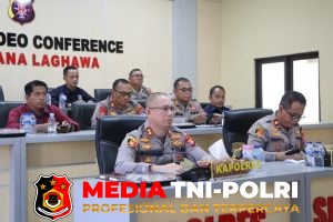 Paparkan Situasi Keamanan dan Agenda Pengamanan Pilkades, Kapolres Seruyan Ikuti Anev Kamtibmas Polda Kalteng