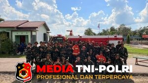 Prajurit Yonif TP 923/Mentaya Terima Sosialisasi Operasional Mobil Pemadam Kebakaran