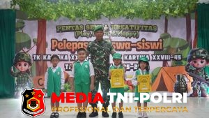 Kodim 1015/Sampit Gelar Acara Kelulusan dan Perpisahan TK Kartika XXVIII- 44 Dan XVIII-45