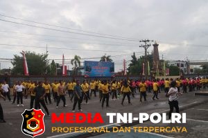 Olahraga Bersama Memperingati Hari Bhayangkara Ke-80 Tahun 2026 di Mapolres Kotawaringin Timur
