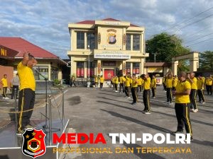 Polres Kotim Adakan Olahraga Pagi Setiap Hari Jumat, Wujudkan Personil Sehat dan Siap Bertugas