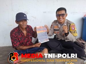 Sampaikan Imbauan Larangan Bakar Hutan dan Lahan, Bhabinkamtibmas Desa Pematang Limau Sambangi Warga
