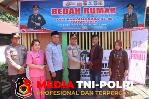 Polri Untuk Masyarakat, Kapolres Kotim Meresmikan Hasil Bedah Rumah Dikelurahan Tanah Mas