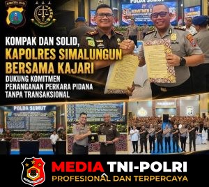 Kompak dan Solid, Kapolres Simalungun Bersama Kajari Dukung Komitmen Penanganan Perkara Pidana Tanpa Transaksional