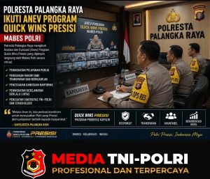 Polresta Palangka Raya Ikuti Anev Program Quick Wins Presisi Mabes Polri