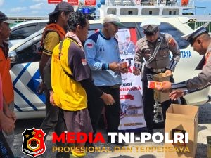 Masih Suasana HUT Bhayangkara Ke-80, Satlantas Polres Kotim Gelar “Polantas Menyapa”