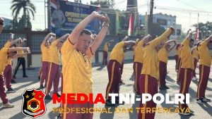 Jaga Kesehatan dan Kekompakan, Polres Kotim Gelar Olahraga Pagi Bersama