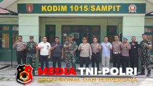 Komandan Kodim 1015/Sampit Sambut Hangat Kapolres Kotim Silaturahmi ke Makodim 1015/Sampit