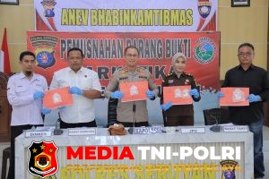 Polres Seruyan Musnahkan 42,26 Gram Sabu Hasil Operasi Antik Telabang 2026