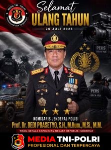 Kaperwil MediaTNI-Polri Kalteng Ucapkan Selamat Ulang Tahun kepada Wakapolri Komjen Pol. Dedi Prasetyo