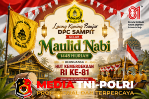 Laung Kuning Banjar DPC Sampit Gelar Maulid Nabi 1448 Hijriah Bernuansa HUT Kemerdekaan RI ke-81