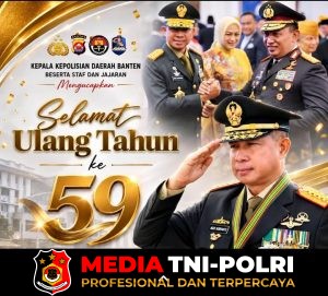 Kapolda Banten Beserta Jajaran Ucapkan Selamat Ulang Tahun ke-59 Panglima TNI Jenderal TNI Agus Subiyanto